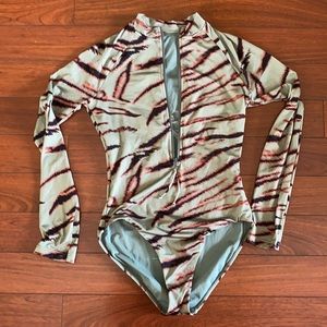 Like New Seafolly Spirit Animal long sleeve one piece size 10Aus 6US